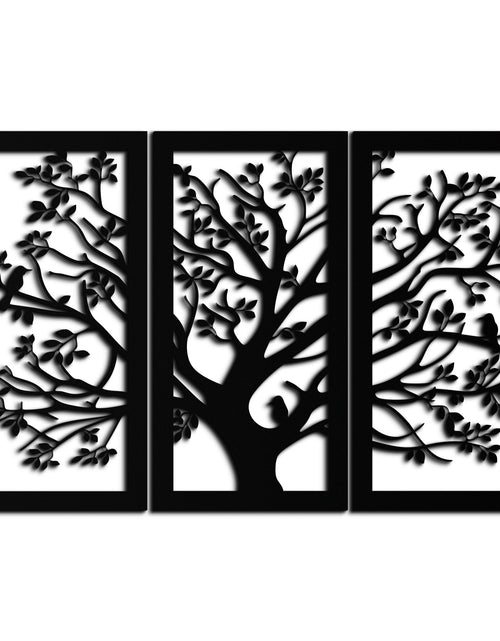 Load image into Gallery viewer, Tree of Life Metal Wall Art - 3-Piece Nature-Inspired Steel Decor - KAF093
