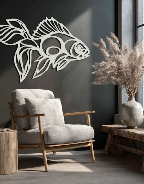 Load image into Gallery viewer, Abstract Fish Metal Wall Art - Modern Steel Wall Decor - KAF101
