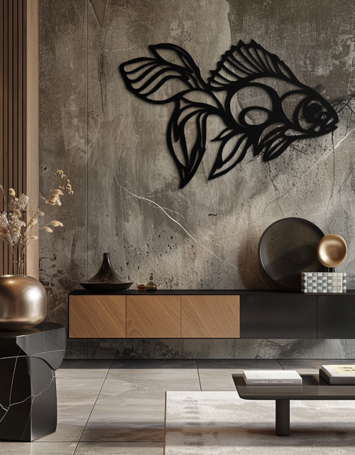 Load image into Gallery viewer, Abstract Fish Metal Wall Art - Modern Steel Wall Decor - KAF101
