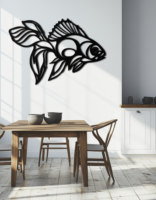 Load image into Gallery viewer, Abstract Fish Metal Wall Art - Modern Steel Wall Decor - KAF101
