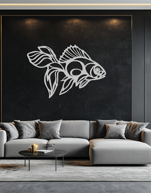 Load image into Gallery viewer, Abstract Fish Metal Wall Art - Modern Steel Wall Decor - KAF101
