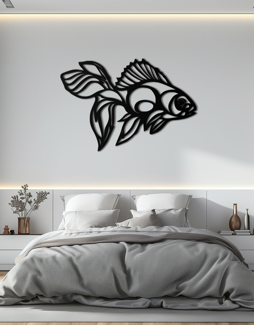 Load image into Gallery viewer, Abstract Fish Metal Wall Art - Modern Steel Wall Decor - KAF101
