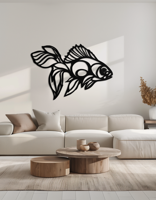Load image into Gallery viewer, Abstract Fish Metal Wall Art - Modern Steel Wall Decor - KAF101
