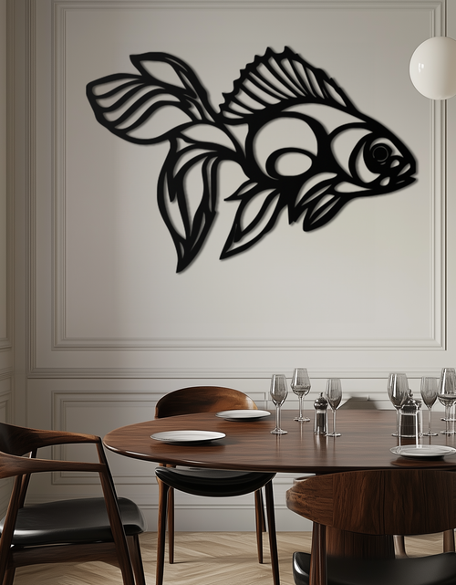 Load image into Gallery viewer, Abstract Fish Metal Wall Art - Modern Steel Wall Decor - KAF101
