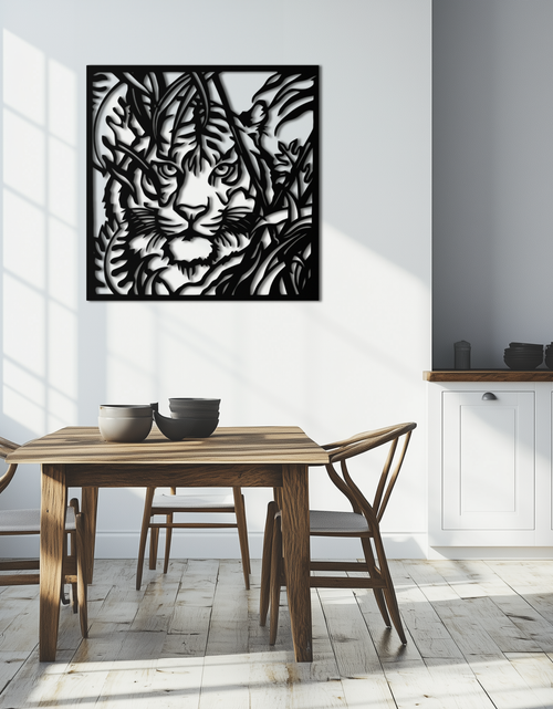 Load image into Gallery viewer, Tiger Metal Wall Art - Jungle-Inspired Modern Steel Wall Decor - KAF102
