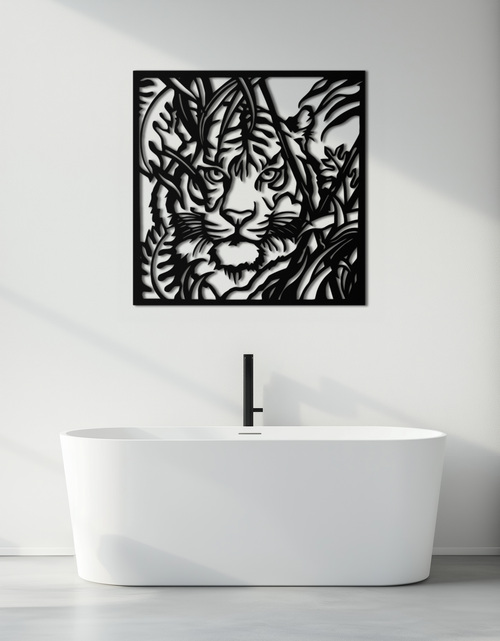 Load image into Gallery viewer, Tiger Metal Wall Art - Jungle-Inspired Modern Steel Wall Decor - KAF102
