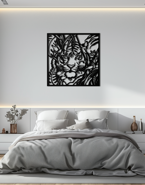Load image into Gallery viewer, Tiger Metal Wall Art - Jungle-Inspired Modern Steel Wall Decor - KAF102
