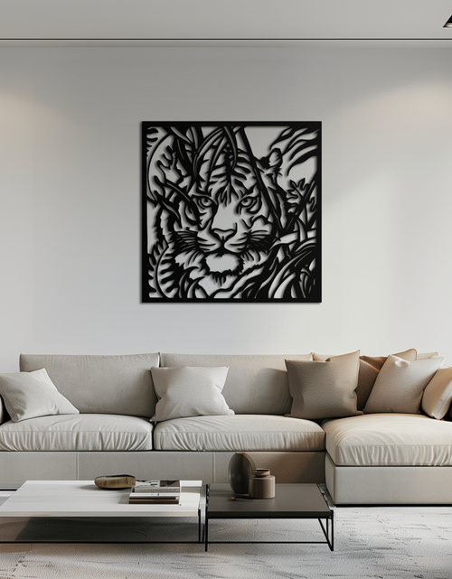 Load image into Gallery viewer, Tiger Metal Wall Art - Jungle-Inspired Modern Steel Wall Decor - KAF102
