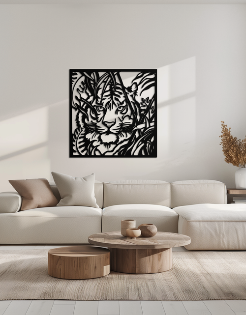 Load image into Gallery viewer, Tiger Metal Wall Art - Jungle-Inspired Modern Steel Wall Decor - KAF102
