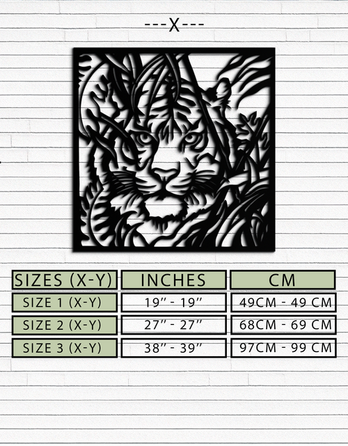 Load image into Gallery viewer, Tiger Metal Wall Art - Jungle-Inspired Modern Steel Wall Decor - KAF102

