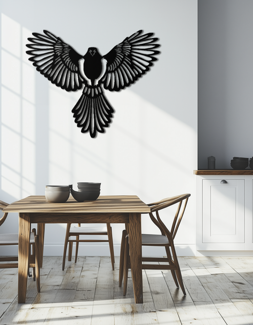 Load image into Gallery viewer, Flying Bird Metal Wall Art – Modern Minimalist Bird Silhouette Wall Decor - KAF104
