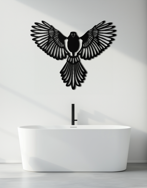 Load image into Gallery viewer, Flying Bird Metal Wall Art – Modern Minimalist Bird Silhouette Wall Decor - KAF104
