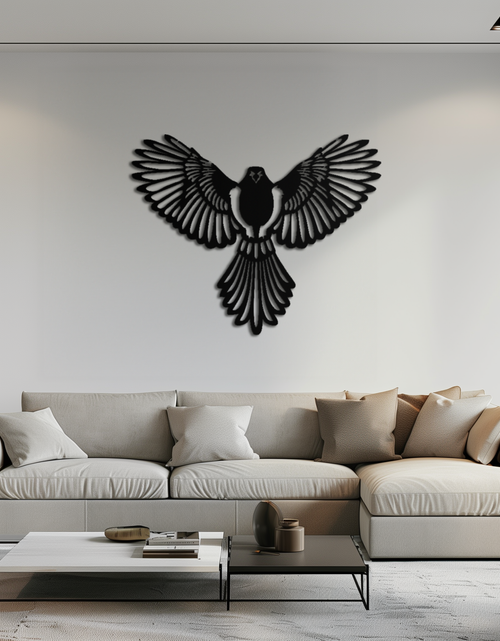 Load image into Gallery viewer, Flying Bird Metal Wall Art – Modern Minimalist Bird Silhouette Wall Decor - KAF104
