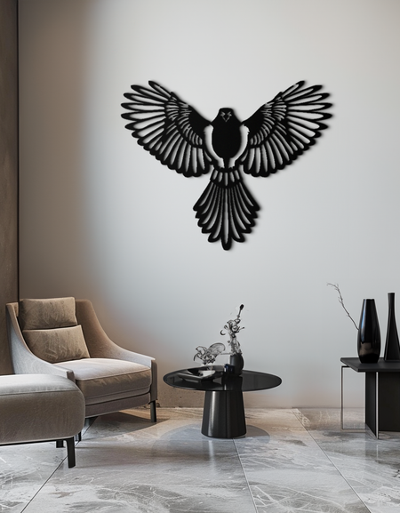 Flying Bird Metal Wall Art – Modern Minimalist Bird Silhouette Wall Decor - KAF104