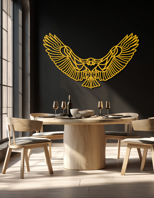 Load image into Gallery viewer, Soaring Eagle Metal Wall Art - Majestic Steel Wall Decor - KAF106

