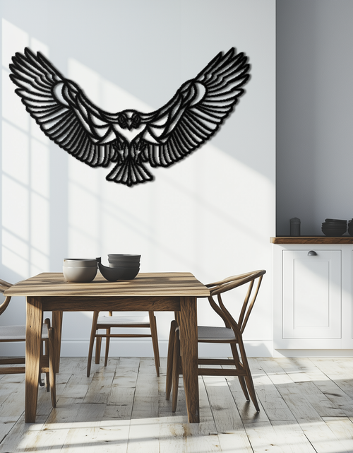 Load image into Gallery viewer, Soaring Eagle Metal Wall Art - Majestic Steel Wall Decor - KAF106
