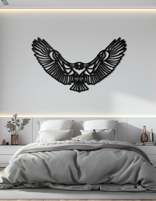 Load image into Gallery viewer, Soaring Eagle Metal Wall Art - Majestic Steel Wall Decor - KAF106
