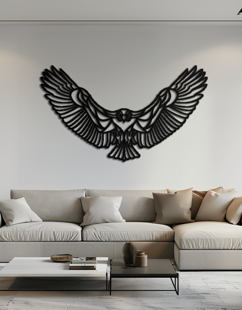 Load image into Gallery viewer, Soaring Eagle Metal Wall Art - Majestic Steel Wall Decor - KAF106
