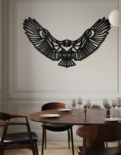 Load image into Gallery viewer, Soaring Eagle Metal Wall Art - Majestic Steel Wall Decor - KAF106
