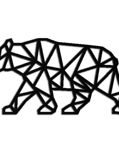 Load image into Gallery viewer, Geometric Bear Metal Wall Art - Modern Steel Animal Decor - KAF109
