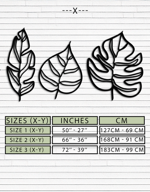 Load image into Gallery viewer, Geometric Leaf Trio Metal Wall Art - Modern Botanical Steel Decor - KAF114
