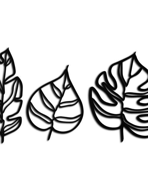 Load image into Gallery viewer, Geometric Leaf Trio Metal Wall Art - Modern Botanical Steel Decor - KAF114
