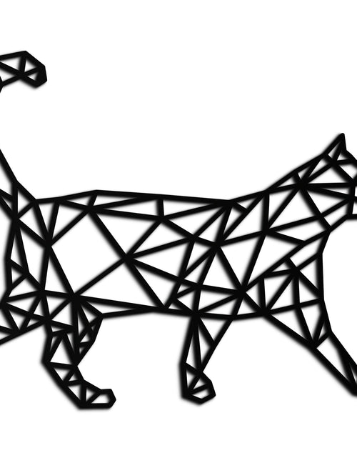 Load image into Gallery viewer, Geometric Cat Metal Wall Art - Modern Feline-Inspired Decor - KAF116
