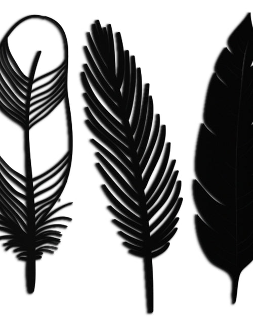 Load image into Gallery viewer, Geometric Feather Metal Wall Art - Modern Boho Steel Decor - KAF117
