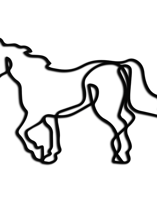 Load image into Gallery viewer, Abstract Horse Metal Wall Art - Minimalist Steel Horse Silhouette - KAF121

