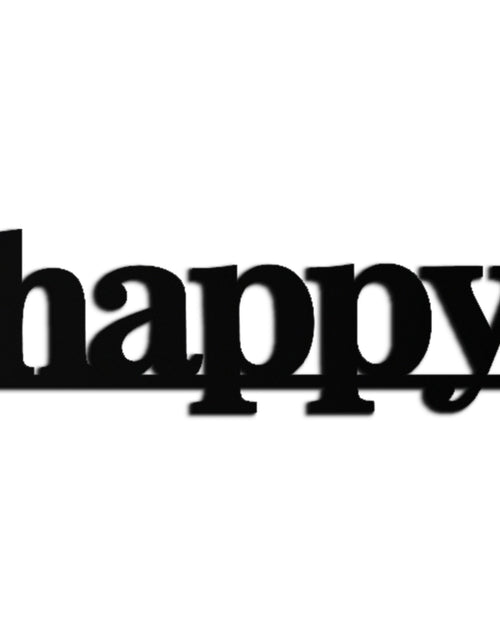 Load image into Gallery viewer, Happy Metal Wall Art - Modern Minimalist Word Sign Decor - KAF127
