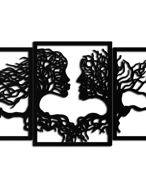 Load image into Gallery viewer, Tree of Life Lovers Metal Wall Art - 3-Piece Modern Steel Wall Decor - KAF129
