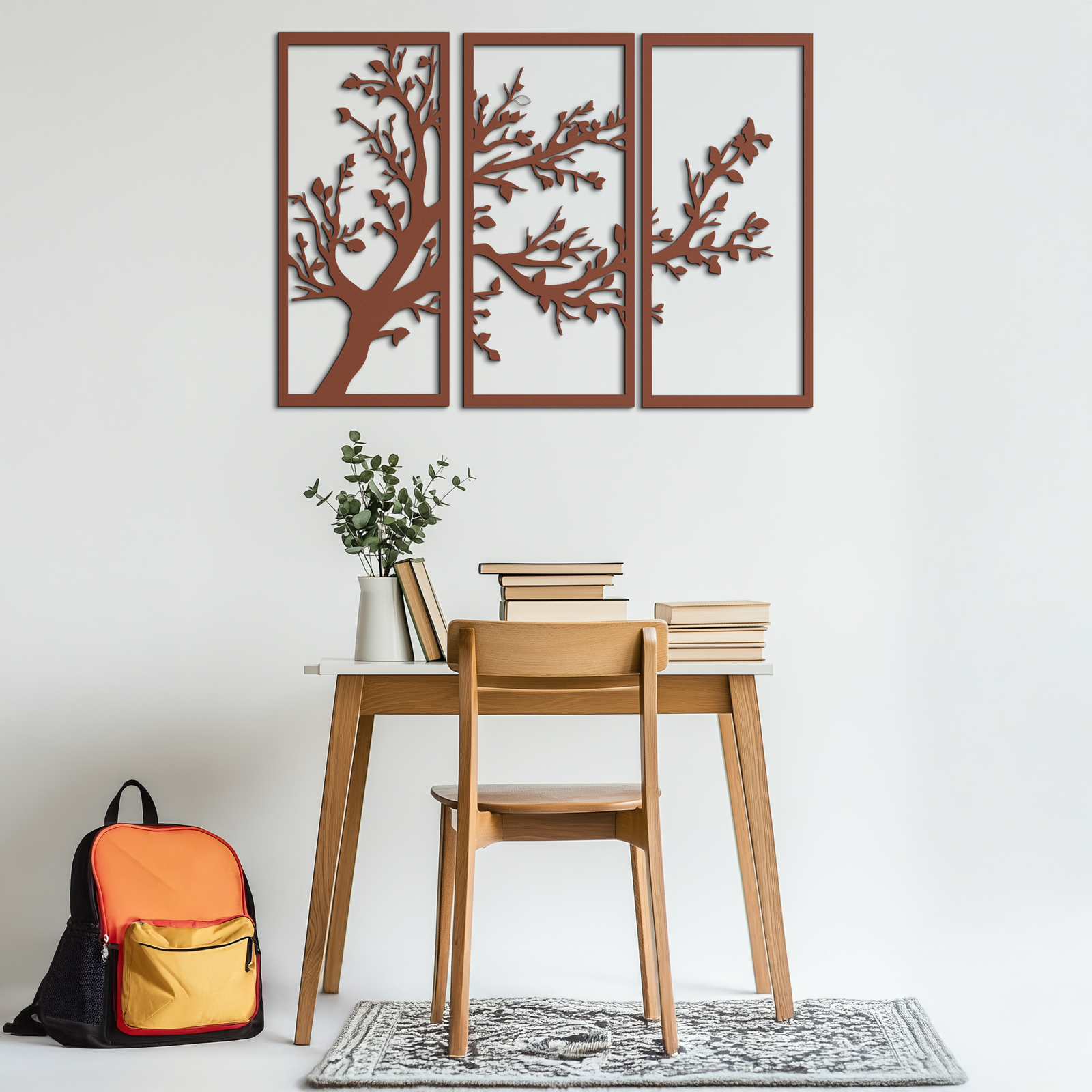 Branch Trio Metal Wall Art - 3-Piece Modern Steel Wall Decor - KAF132