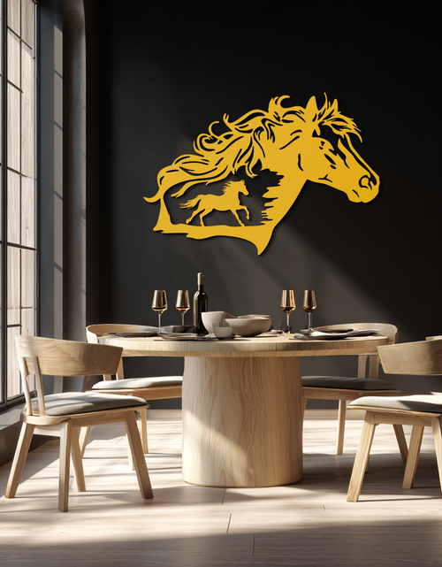 Load image into Gallery viewer, Horse Silhouette Metal Wall Art – Modern &amp; Stylish - KAF137
