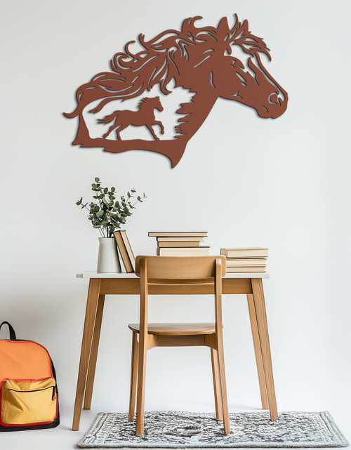 Load image into Gallery viewer, Horse Silhouette Metal Wall Art – Modern &amp; Stylish - KAF137
