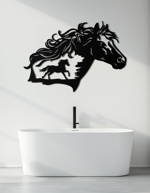 Load image into Gallery viewer, Horse Silhouette Metal Wall Art – Modern &amp; Stylish - KAF137

