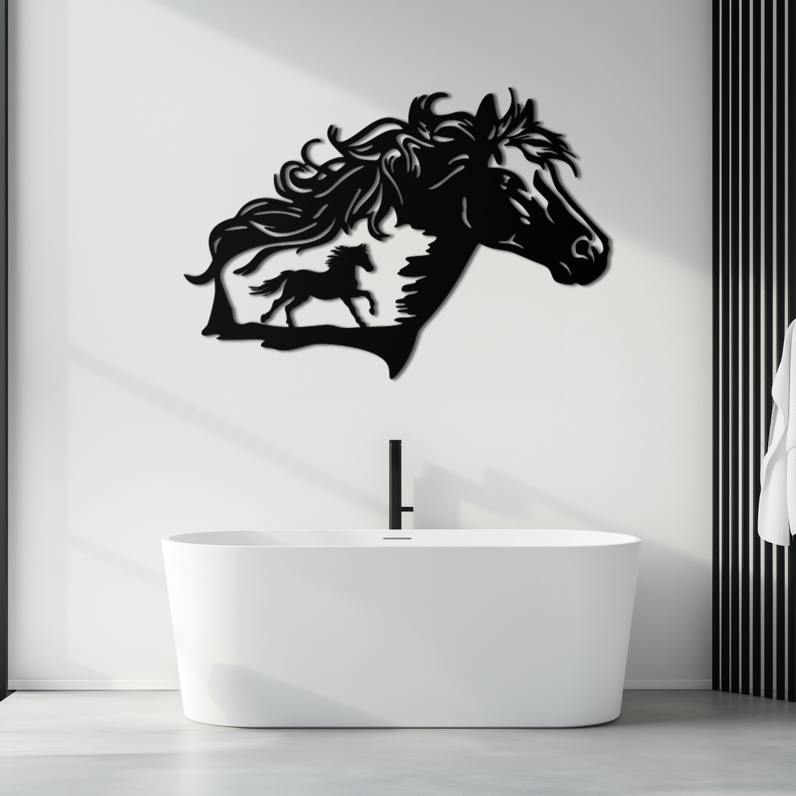 Horse Silhouette Metal Wall Art – Modern & Stylish - KAF137