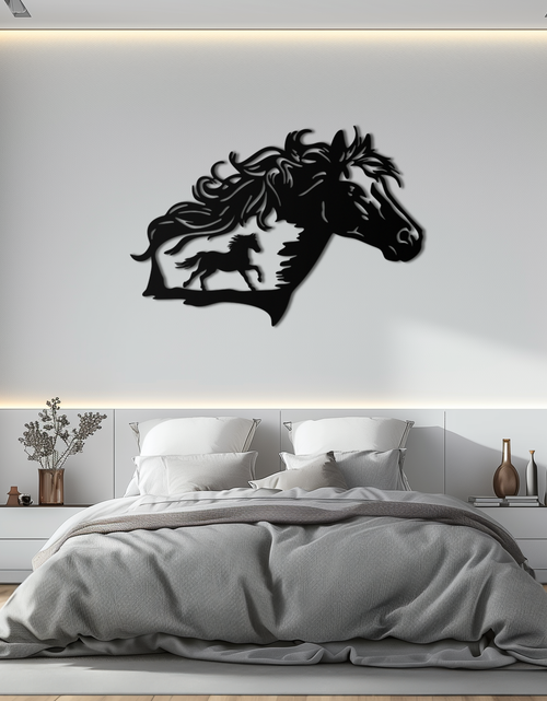 Load image into Gallery viewer, Horse Silhouette Metal Wall Art – Modern &amp; Stylish - KAF137
