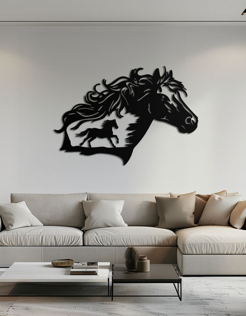 Load image into Gallery viewer, Horse Silhouette Metal Wall Art – Modern &amp; Stylish - KAF137
