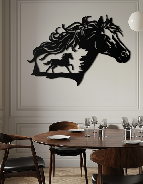 Load image into Gallery viewer, Horse Silhouette Metal Wall Art – Modern &amp; Stylish - KAF137
