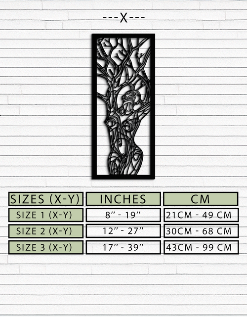 Load image into Gallery viewer, Tree of Life Metal Wall Art – Abstract Feminine Design - KAF138
