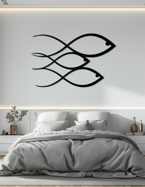Resmi Galeri görüntüleyicisine yükleyin, Minimalist Balık Metal Duvar Sanatı – Modern Kıyı Dekoru - KAF139
