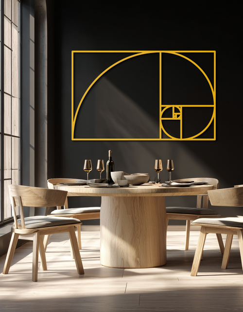Load image into Gallery viewer, Golden Ratio Spiral Metal Wall Art - Elegant Geometric Design - KAF141
