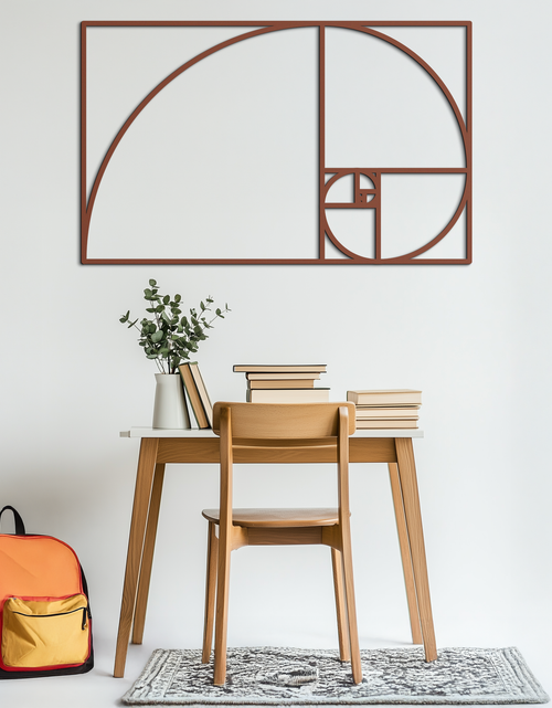 Load image into Gallery viewer, Golden Ratio Spiral Metal Wall Art - Elegant Geometric Design - KAF141
