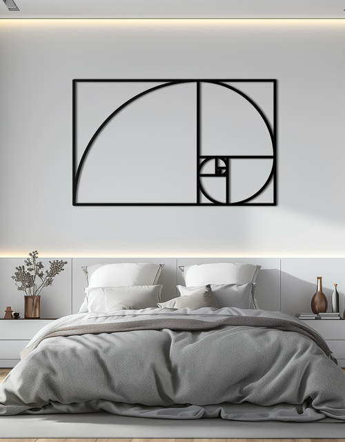 Load image into Gallery viewer, Golden Ratio Spiral Metal Wall Art - Elegant Geometric Design - KAF141
