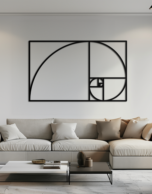 Load image into Gallery viewer, Golden Ratio Spiral Metal Wall Art - Elegant Geometric Design - KAF141
