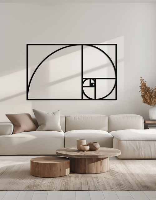 Load image into Gallery viewer, Golden Ratio Spiral Metal Wall Art - Elegant Geometric Design - KAF141
