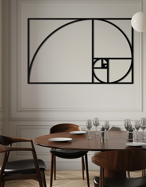 Load image into Gallery viewer, Golden Ratio Spiral Metal Wall Art - Elegant Geometric Design - KAF141
