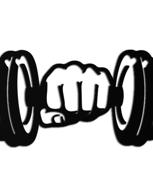 Load image into Gallery viewer, Gym Dumbbell Power Metal Wall Art - Bold and Motivational Gym Decor - KAF143
