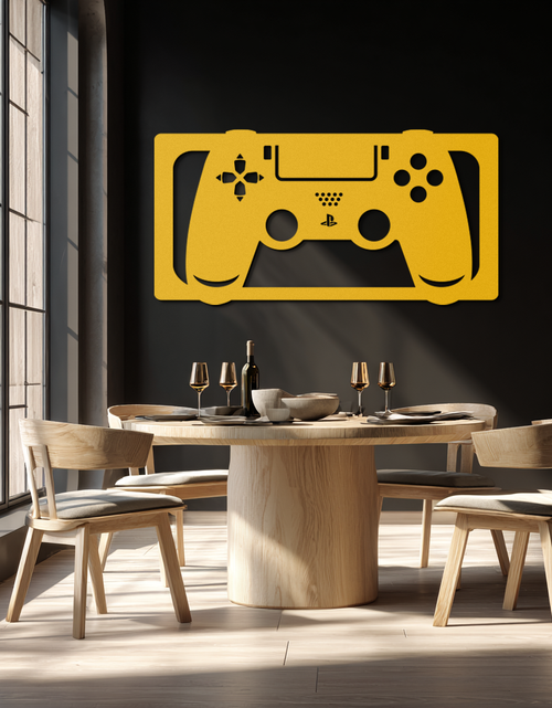 Load image into Gallery viewer, Gamer Controller Metal Wall Art - Modern Gaming Room Decor - KAF144
