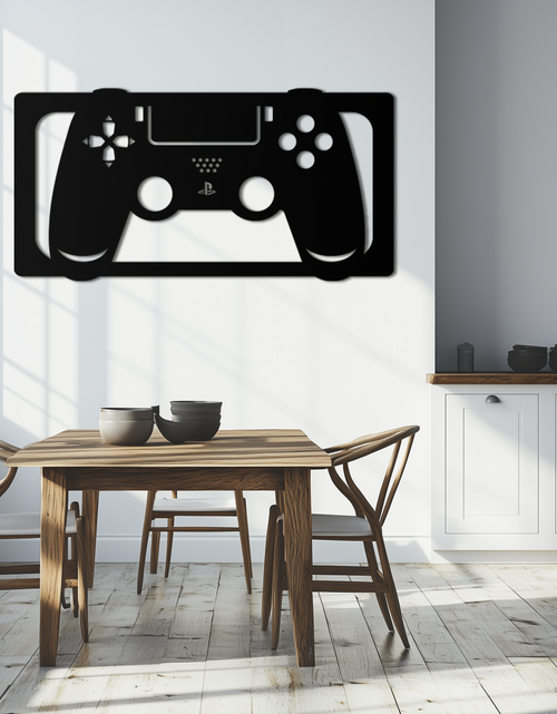 Load image into Gallery viewer, Gamer Controller Metal Wall Art - Modern Gaming Room Decor - KAF144
